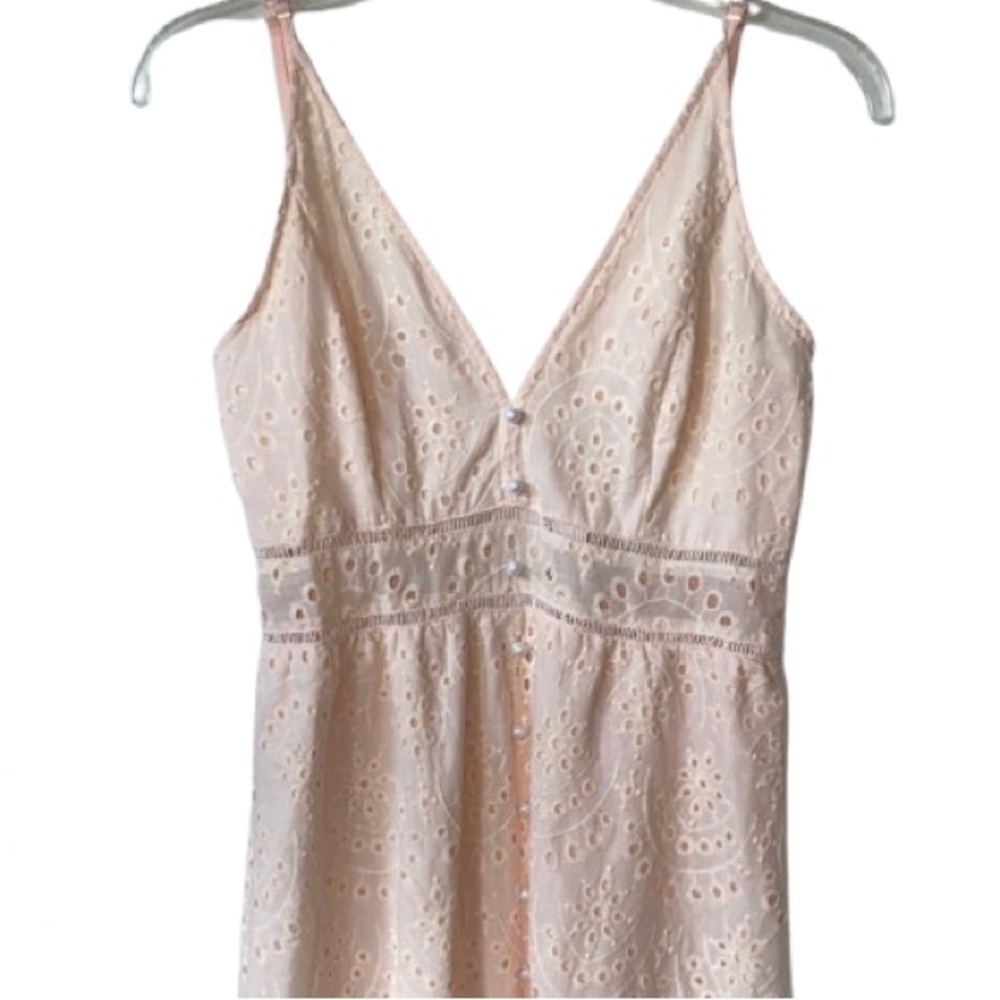 Simplee Blush Peach Eyelet Dress - Picture 4 of 7